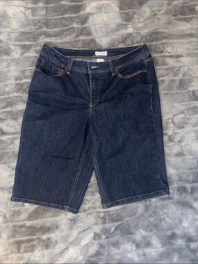 St. John's Bay Dark Blue Denim Boyfriend Bermuda Shorts